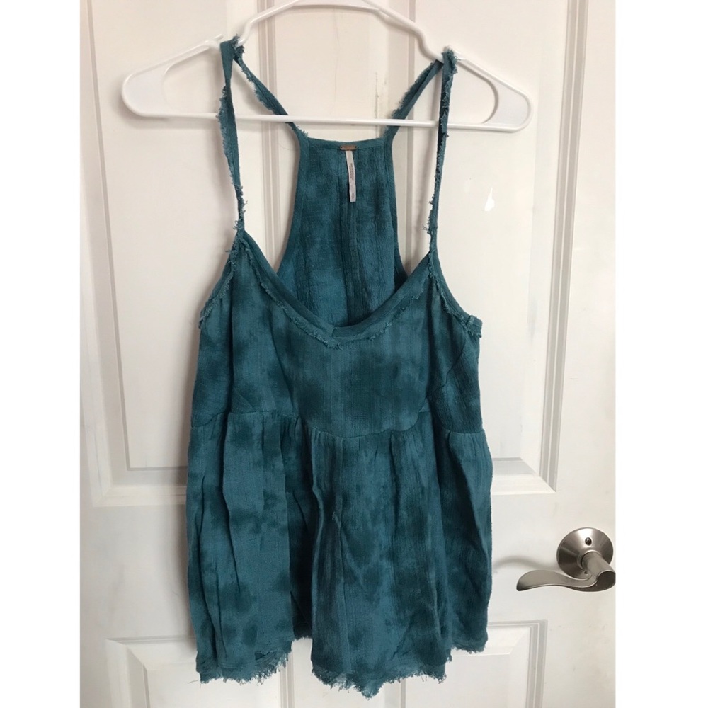 Free People blue babydoll tank top